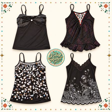 Y2K Glam Camisole & Party Tops Mix :10pcs (B3)