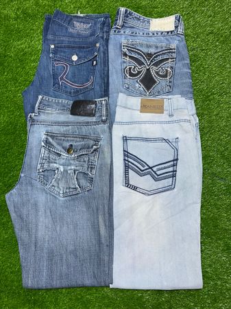 Y2K embroidered Mens Staright/Baggy Jeans