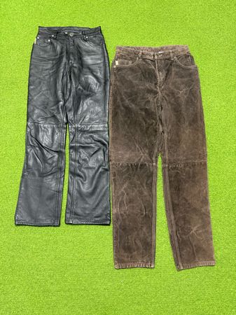 Yv1204 Leather Suede Mix Pants 14P