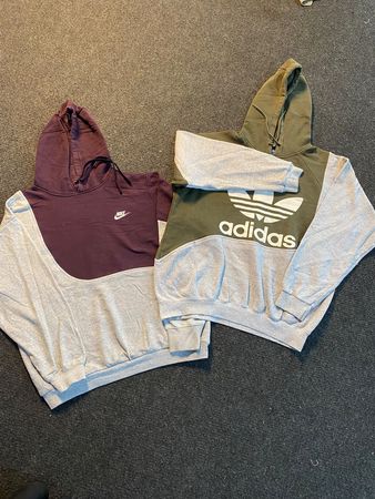 UPCYCLED ADIDAS & BRANDED SWEATSHIRT HOODIE SERIAL-0004