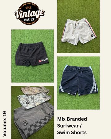 Marken-Surfbekleidung / Badeshorts, einschließlich Billa Bong, Quick Silver, Hurley & andere, Volumen-19, 10 Stück