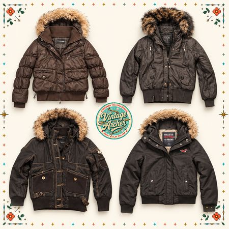 Retro Damen Pelzhut Puffer- & Winterjacken Mix: 10 Stück (P2)