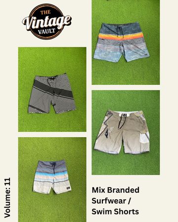 Vêtements de surf de marque / Shorts de bain, incluant Billa Bong, Quick Silver, Hurley et autres, Volume-11, 20 pièces