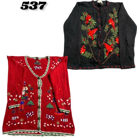 Christmas Mix Sweater (brands) Tiara International , Christopher & Bank & Croft & Barrow etc #537.
