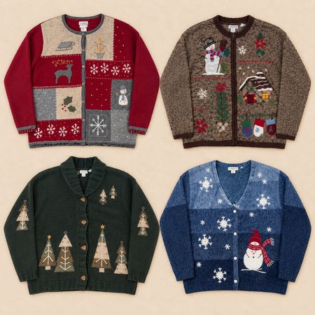 Collection de pulls de Noël Y2k Cozy