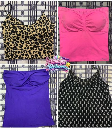 Y2K Vintage Bandeau & Printed Cami Bundle | VR-401
