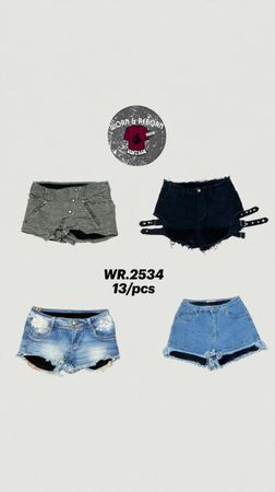Y2K denim mini shorts WR-2534