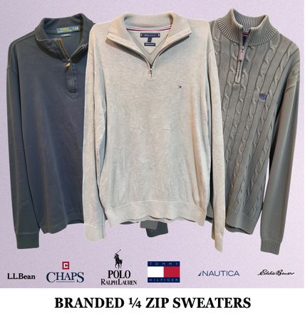 Mélange de pulls 1/4 zip incluant Ralph Lauren et Tommy