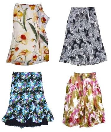 Y2K Flowy Floral Skirts