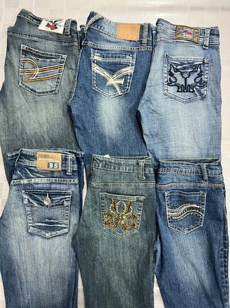 R748 Damen Y2k Schlagjeans