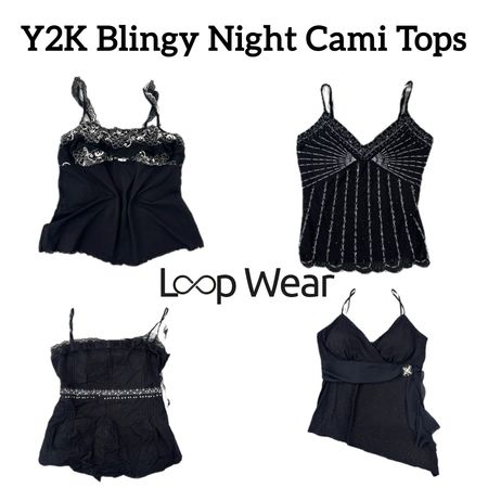 Y2K Blingy Night Cami Tops