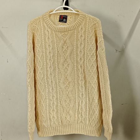 CHUNKY CREAM CABLE KNIT & ARAN WOOL SWEATERS - BUNDLE 01