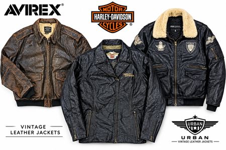 Avirex, Harley Davidson und Vintage Lederjacken