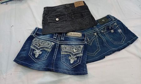 CR12096 UPCYCLED MIX BRANDED KIDS’ MINI DENIM ROCKS