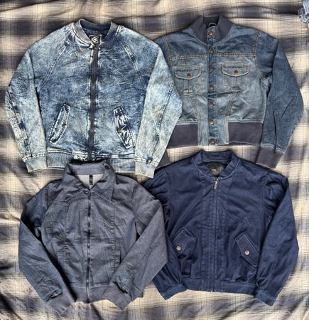 Veste bomber en denim 11 pièces