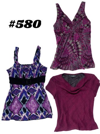 Y2K Purple Geometric Print Belted blouse