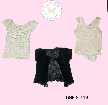 Vintage Crosia Poly Blouses | Y2K Women’s 2000s Collection (GRF-9-119)