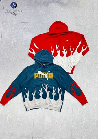 Upcycled Champion & Mix Branded Hoodie - EVR0595