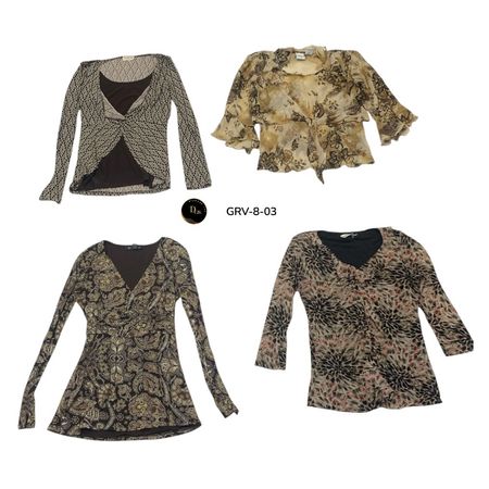 Women’s Vintage Long Sleeve Blouse – Premium Y2K Everyday Wear. (GRV-8-03)