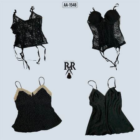 Y2k Midnight Vibe Lingerie Tops (AA-1548)
