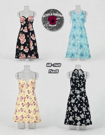 Y2K floral dresses WR-2469