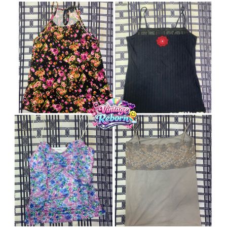 Y2K Vintage Floral & Lace Cami Bundle | VR-361