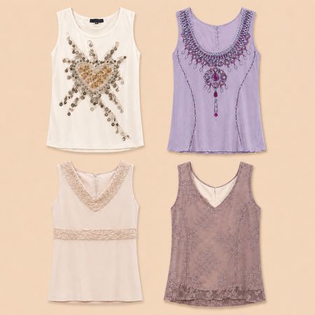 Y2k Embellished Sleeveless Tops