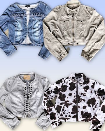 Veste en denim cropped 20 pièces