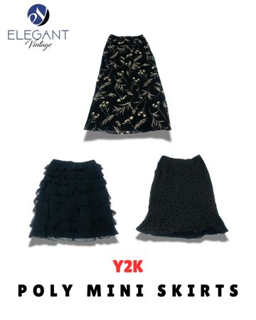 Y2K  Poly Midi Skirts - EV1719