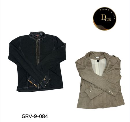 Vintage Y2K Baumwolljacke – Klassische lässige Outerwear (GRV-9-084)