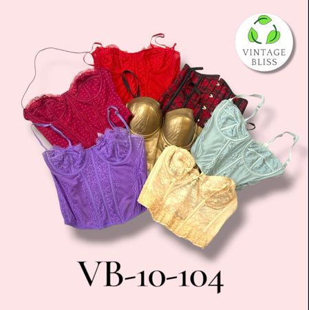 Y2K Corset Crop Top Wholesale Bundle – Assorted Styles 8 Piece (VB-10-104)