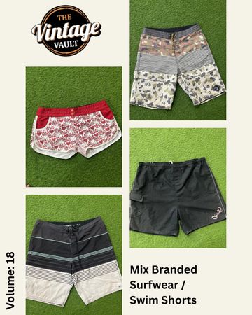 Marken-Surfbekleidung / Badeshorts, einschließlich Billa Bong, Quick Silver, Hurley & Andere, Volumen-18, 10 Stück