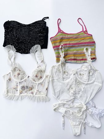 Y2K  tan top 18 pcs