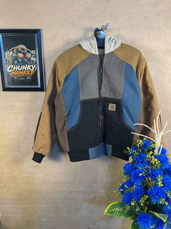 Upcycled Carhartt hooded jacket 🐒