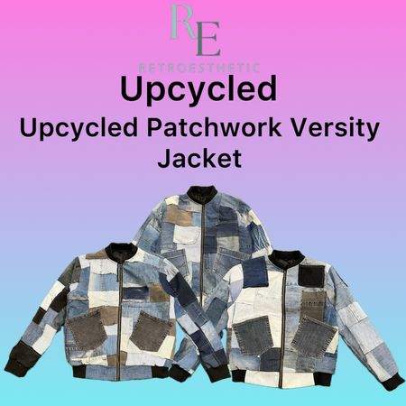 Upcycled Patchwork Versity Jacket