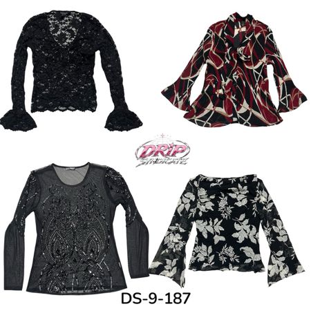 Y2K Vintage Bedruckte Bluse mit Retro-Stil (DS-9-187)