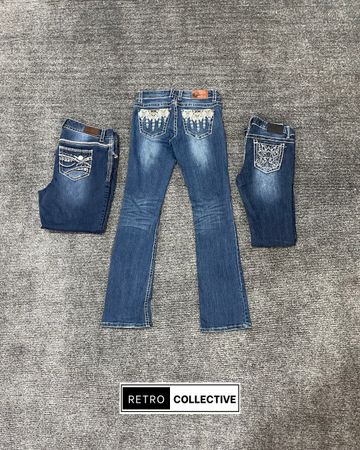 Jean Bootcut / Évasé Embelli Premium Y2K - #180926