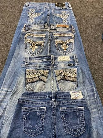 Authentic Classical 2000 Miss mee True religion rock revival Jeans