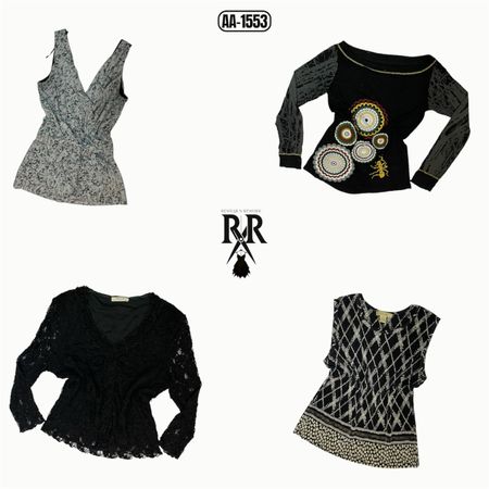 Y2K Black Gothic Mix Tops (AA-1553)