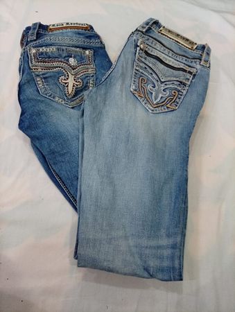 CR12141 Vintage Rock Revival Flare Jeans