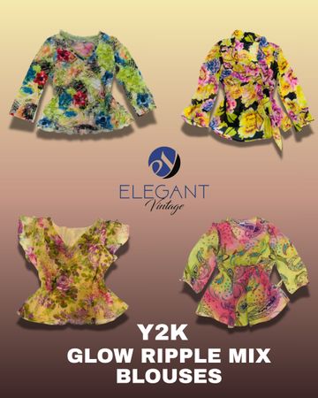 Y2K Glow Ripple Mix Tops - EV1303