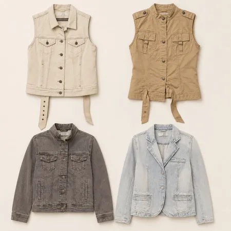 Veste en denim style Y2K Mix