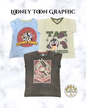 Y2K Looney Toons Graphic T-Shirts (ZKI-147)