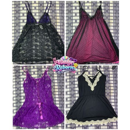 Y2K Vintage Lace Babydoll & Slip Dress Bundle | VR-353