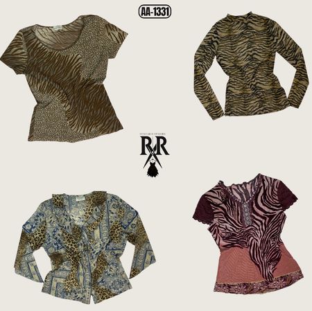 Y2K Animal Print Mix Tops (AA-1331)