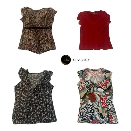 Women’s Short Sleeve Poly Blouse – Comfortable Casual Wear. (GRV-8-097)