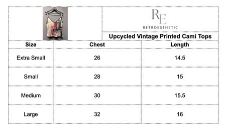 Upcycled Vintage Printed Cami Tops