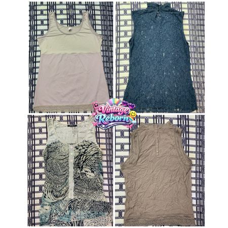 Y2K Vintage Lace & Printed Tank Top Bundle | VR-385