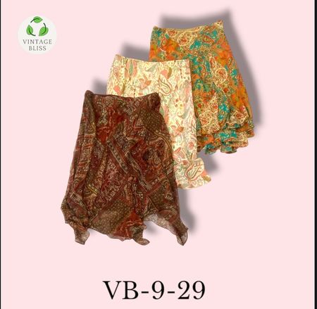 Gonna in poliestere stampata vintage Y2K pacco all'ingrosso assortito stili e stampe (VB-9-29) 12 pezzi