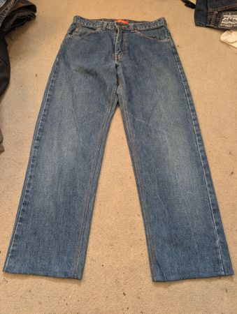 Calças jeans Pant personalizadas, Anorak chore e jaqueta de denim